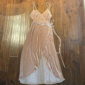 Reformation wrap velvet dress